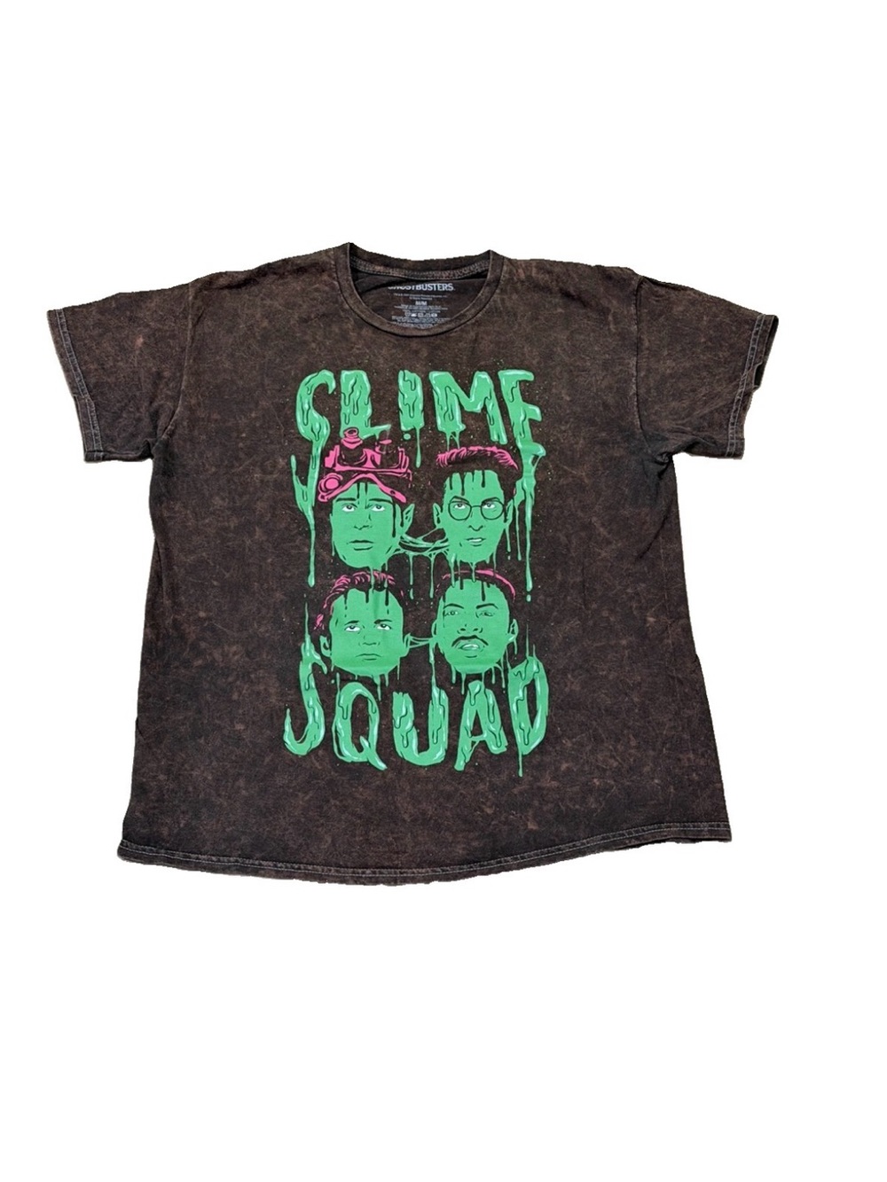Slime Squad Graphic Tee - Black with Green & Pink Print